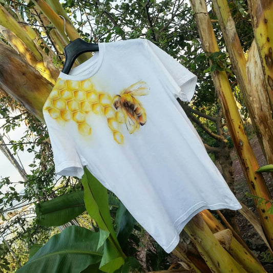 T-shirt Hand-Painted Honey Comb