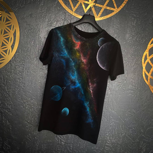 T-shirt Hand-Painted Cosmos