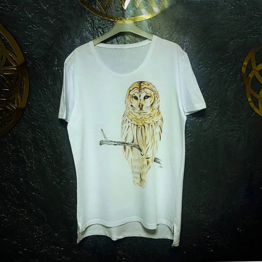 T-shirt Hand-Painted Owl