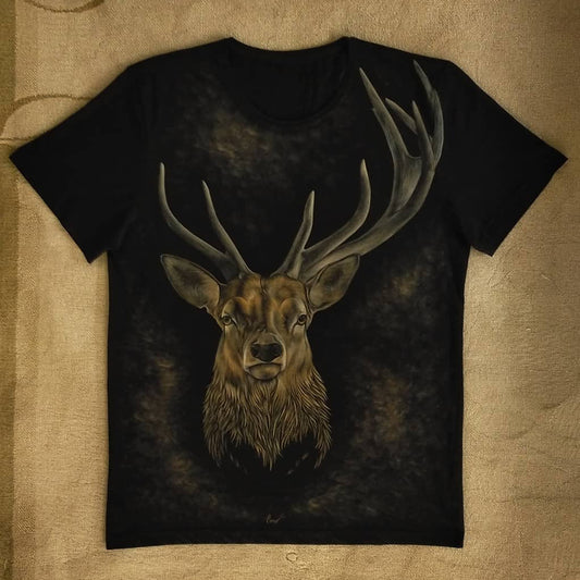 T-shirt Hand-Painted Deer