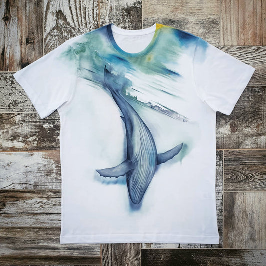T-shirt Hand-Painted Whale