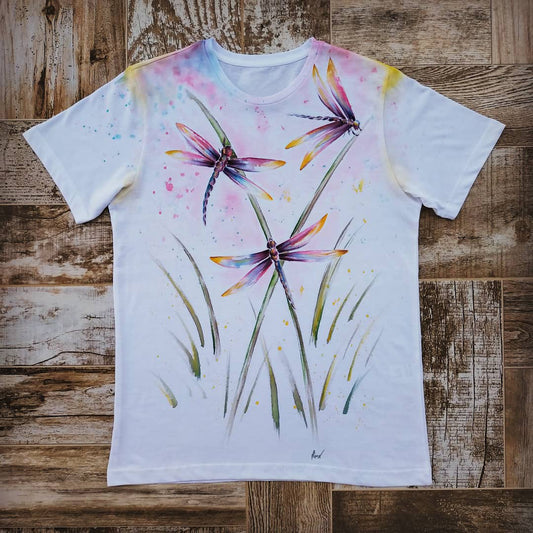 T-shirt Hand-Painted Dragonfly