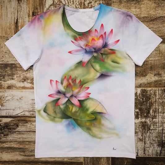 T-shirt Hand-Painted Lotus