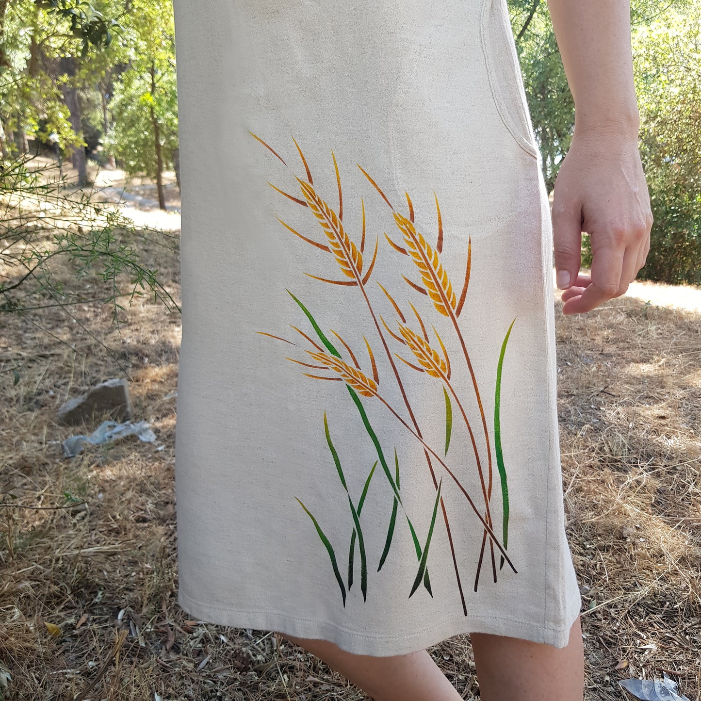 Dress Hand-Painted Wheat