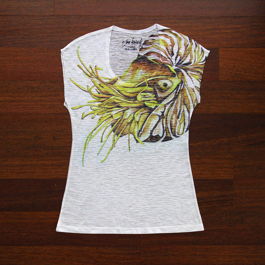 T-Shirt Digital Print Watercolor Design Women Nautilus