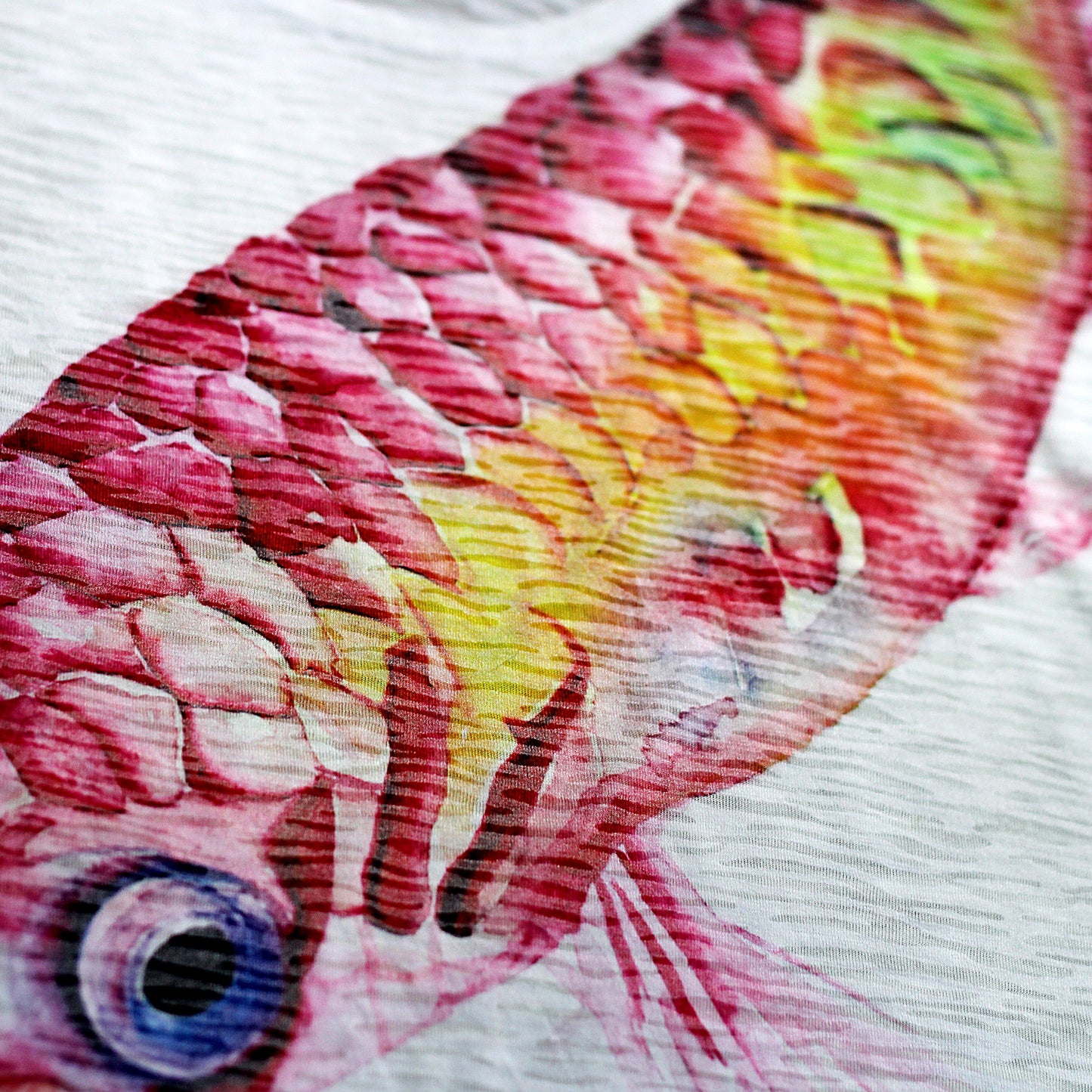 T-Shirt Digital Print Watercolor Design Women Koi